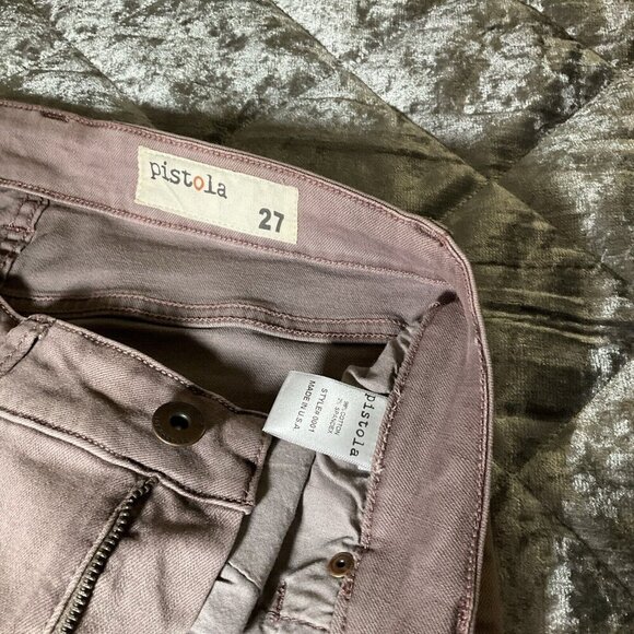 PISTOLA NWOT Purple Ankle Zip Denim Stretch Jeans Size 27 - Picture 3 of 11